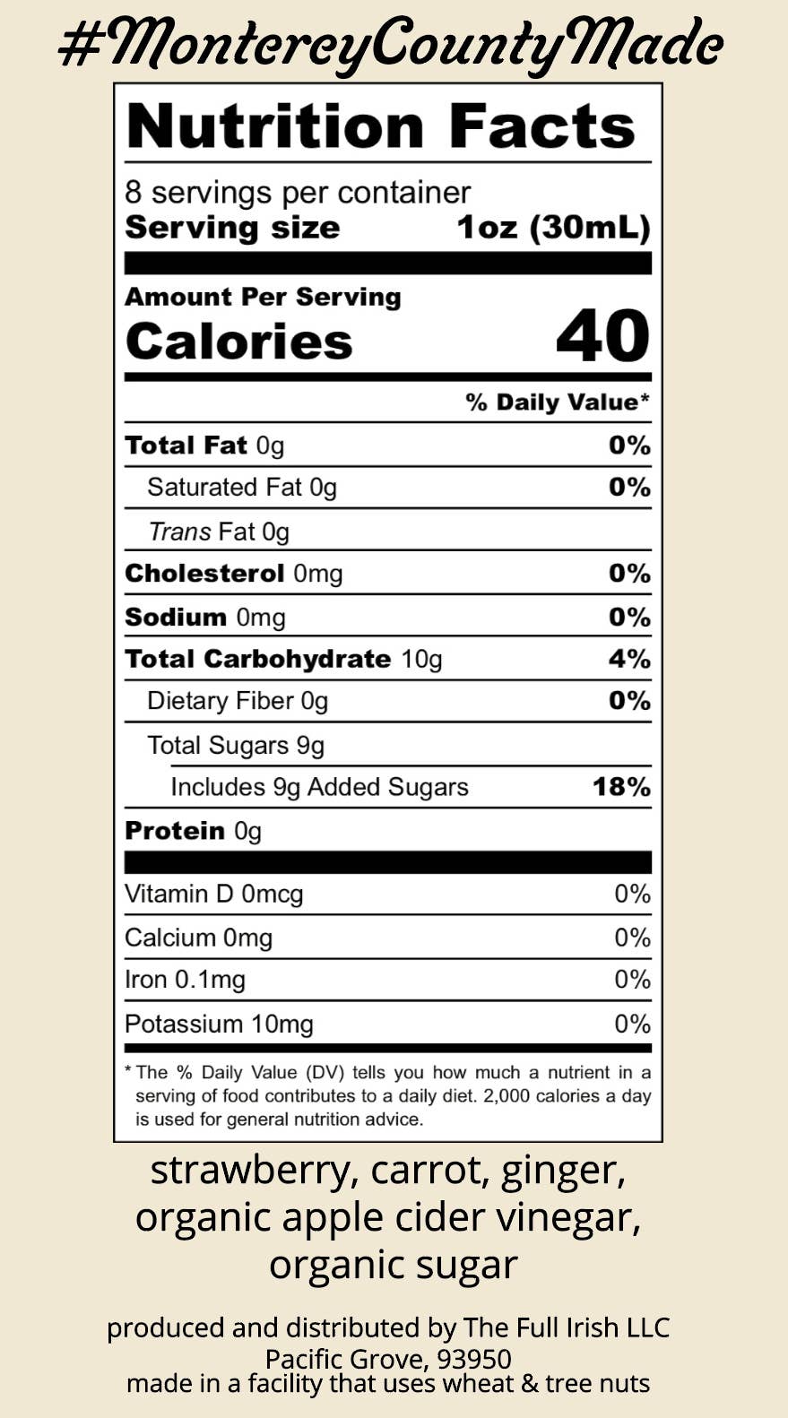 Bitter Ginger Shrub- Strawberry Carrot Ginger