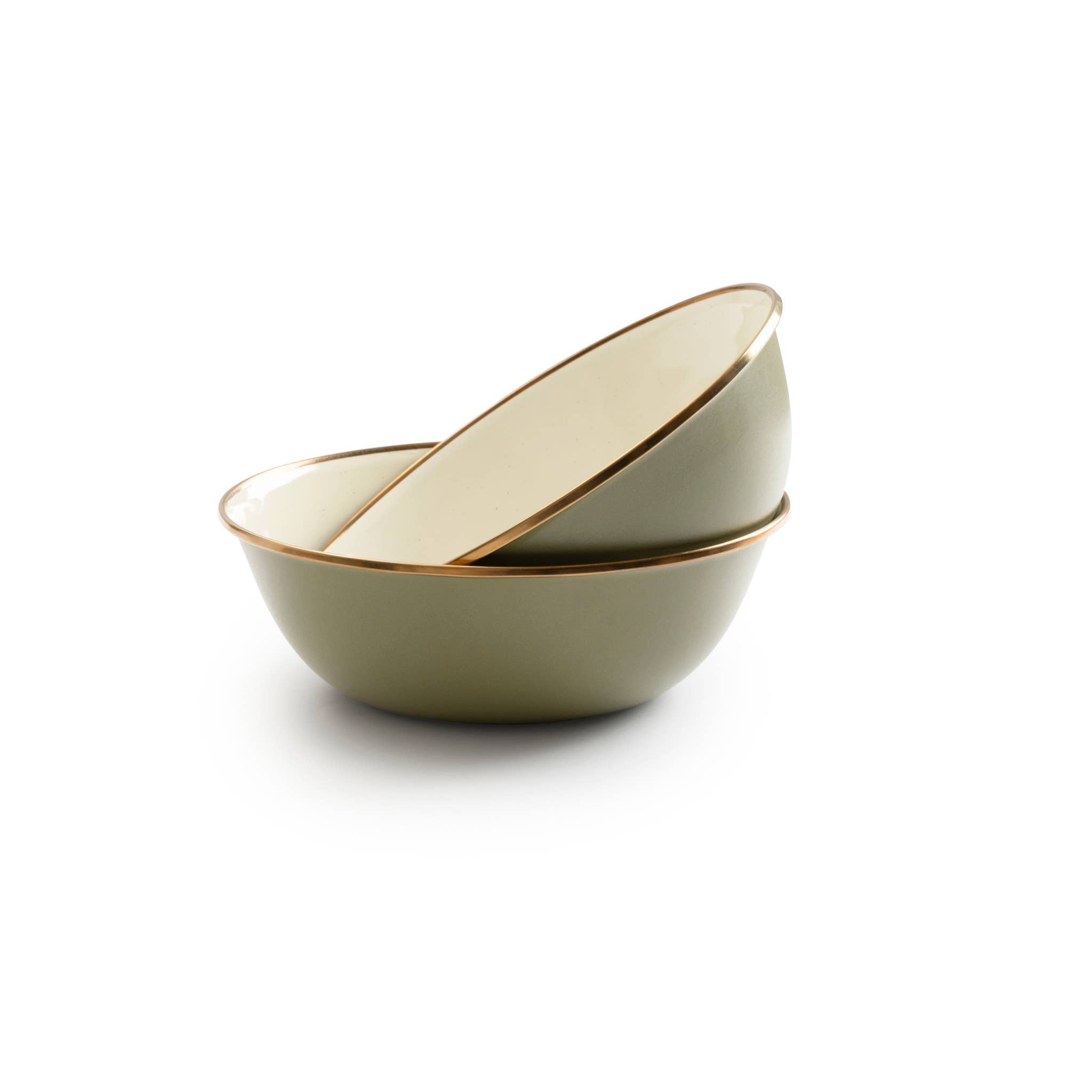 Enamel 2-Tone Bowl Set