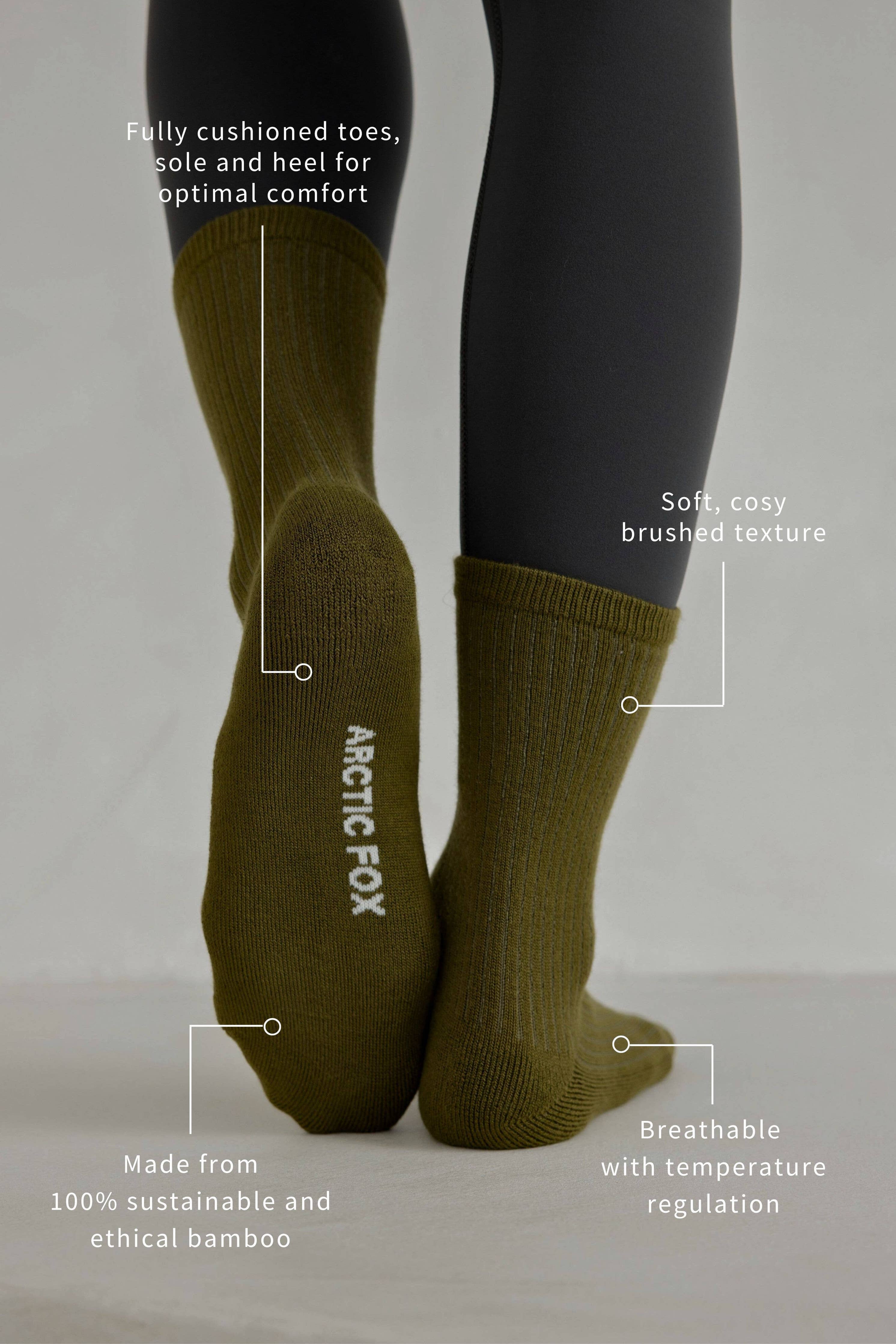 The Everyday Socks - 100% Bamboo - Khaki - FW25