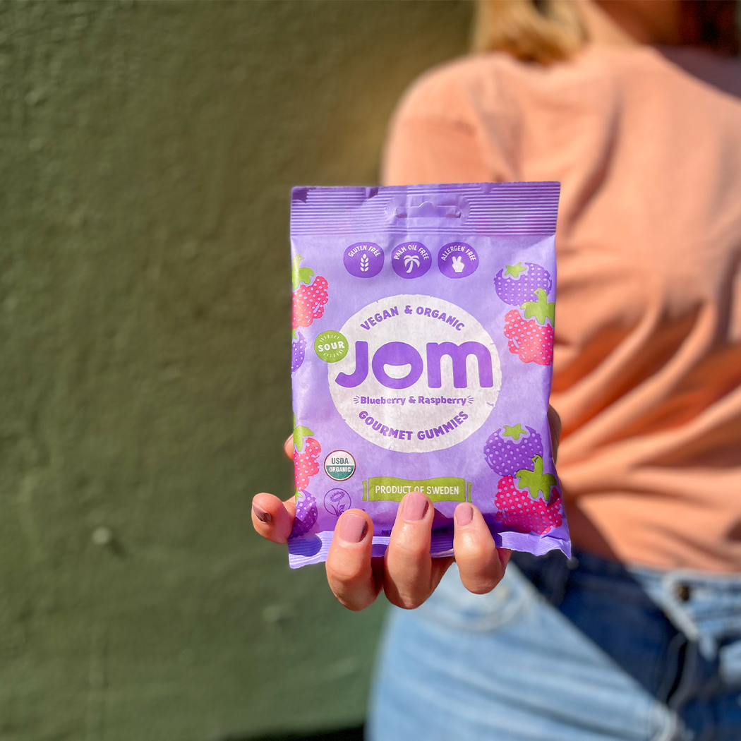Swedish Organic and Vegan Sour Blueberry & Raspberry Gummies