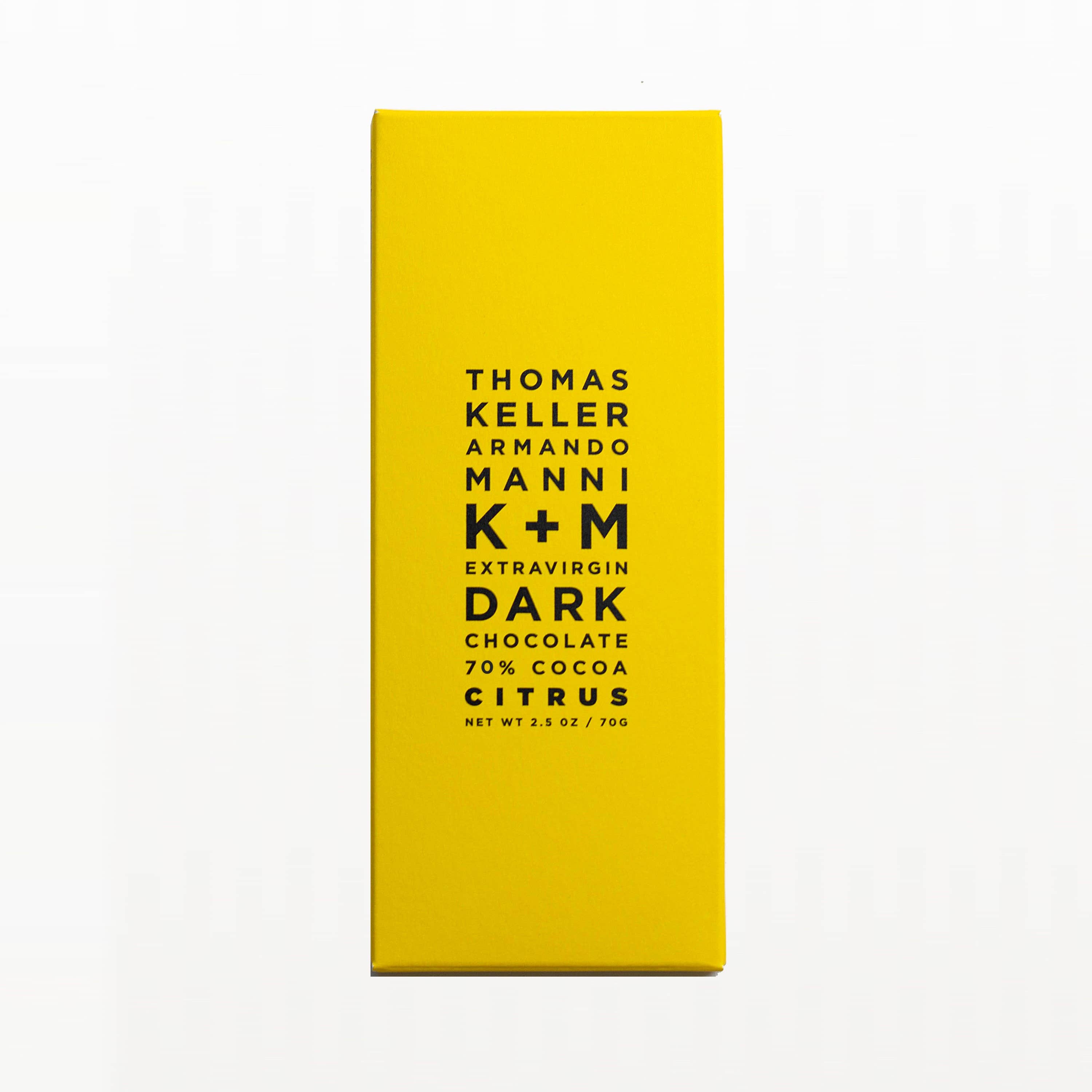 K+M Extravirgin 70% Dark Citrus, 2.5oz