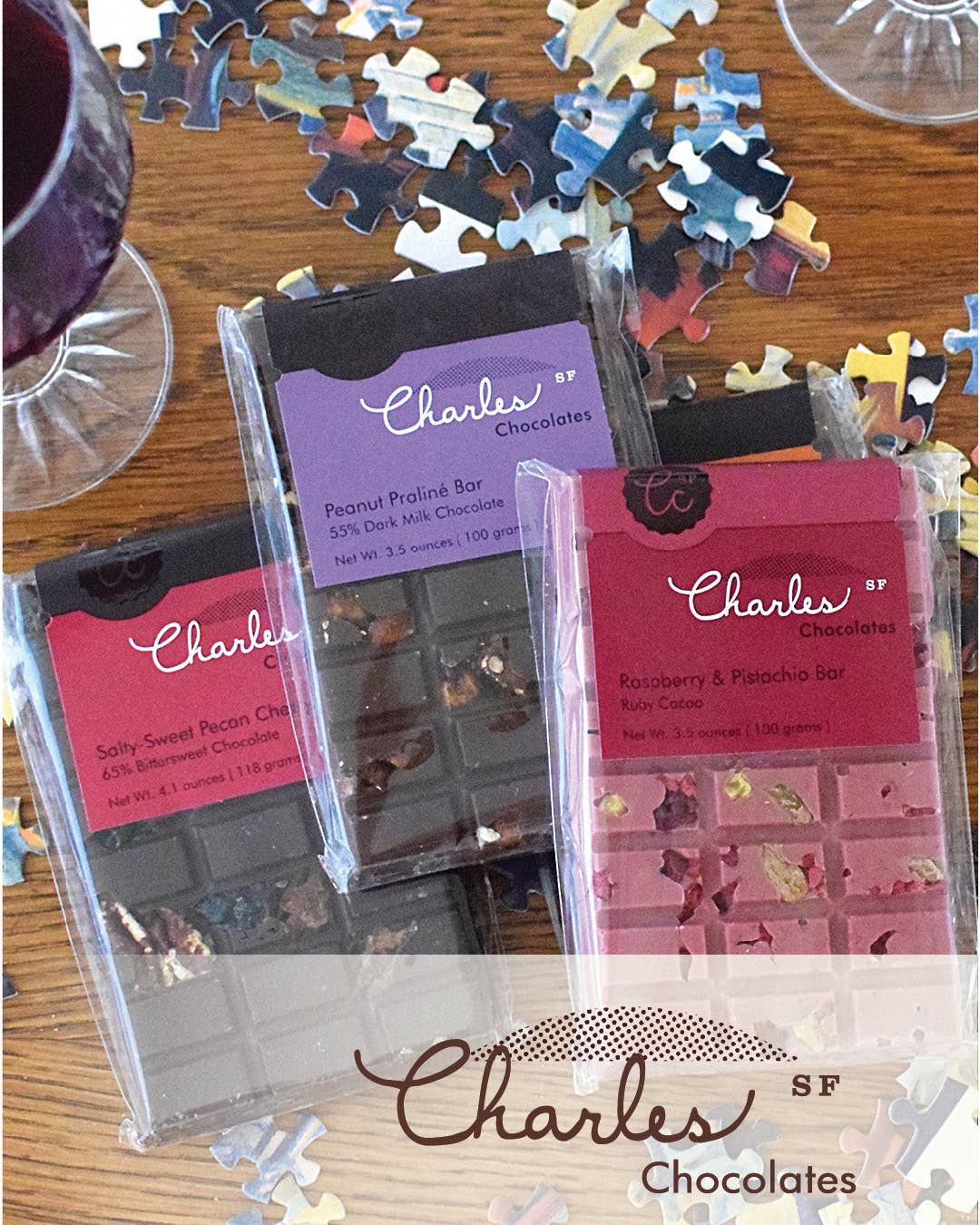 Ruby Cacao Raspberry Pistachio Bar