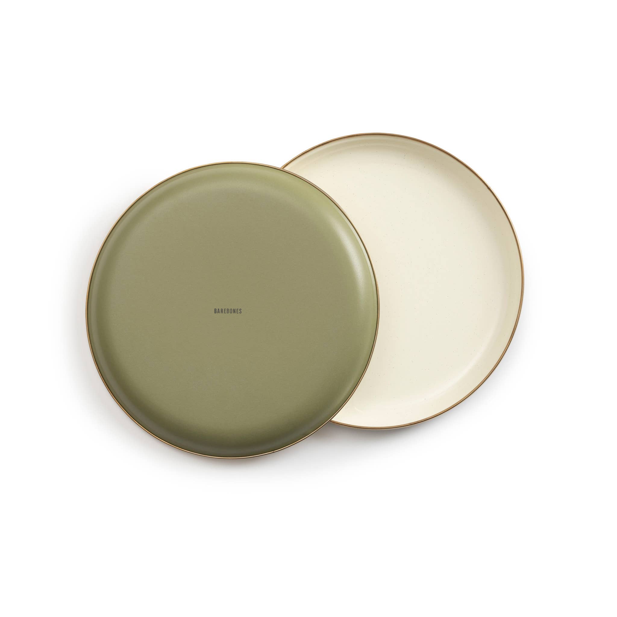 Enamel 2-Tone Deep Plate Set