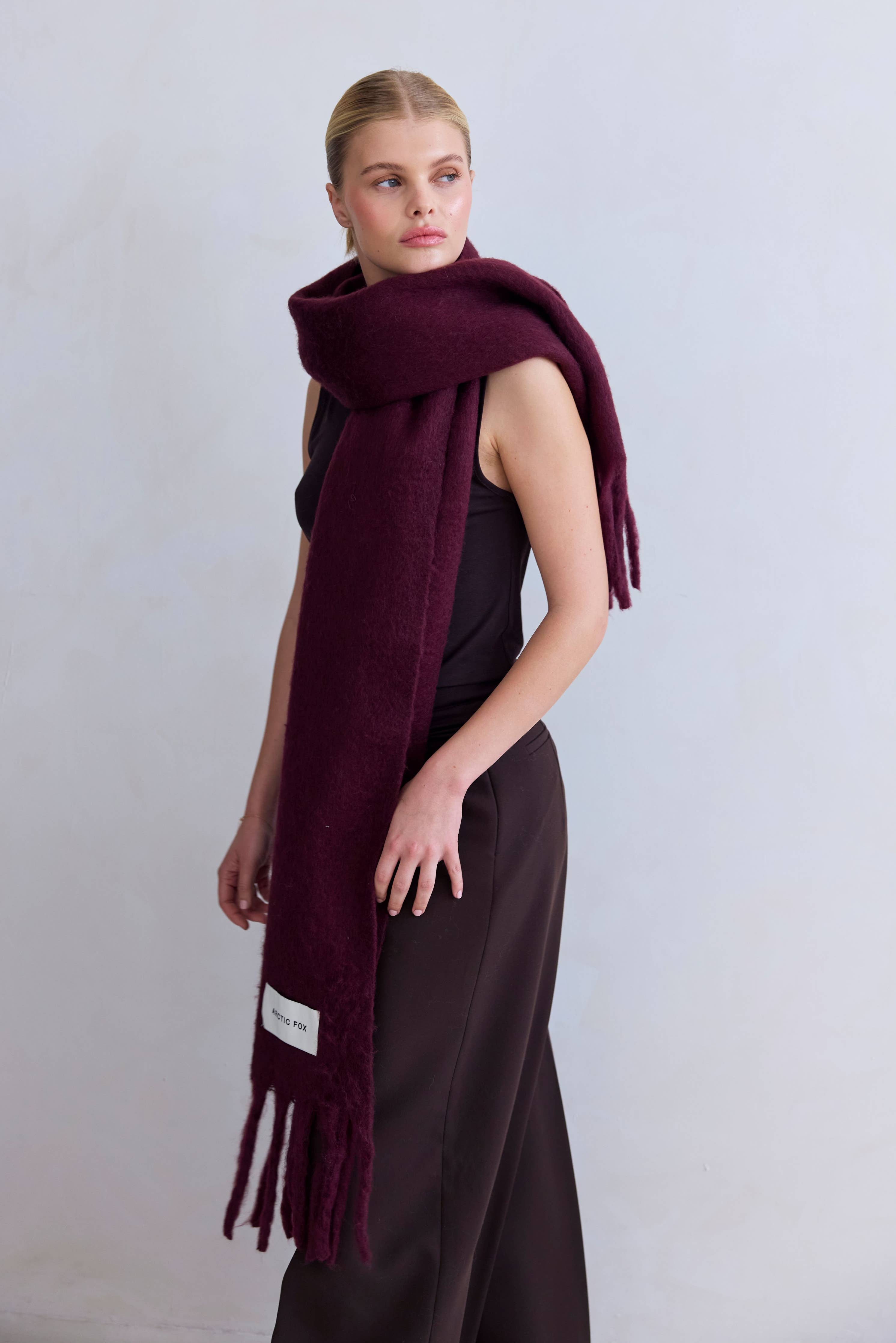 The Stockholm Scarf - 100% Recycled - Cherry Lacquer - FW25