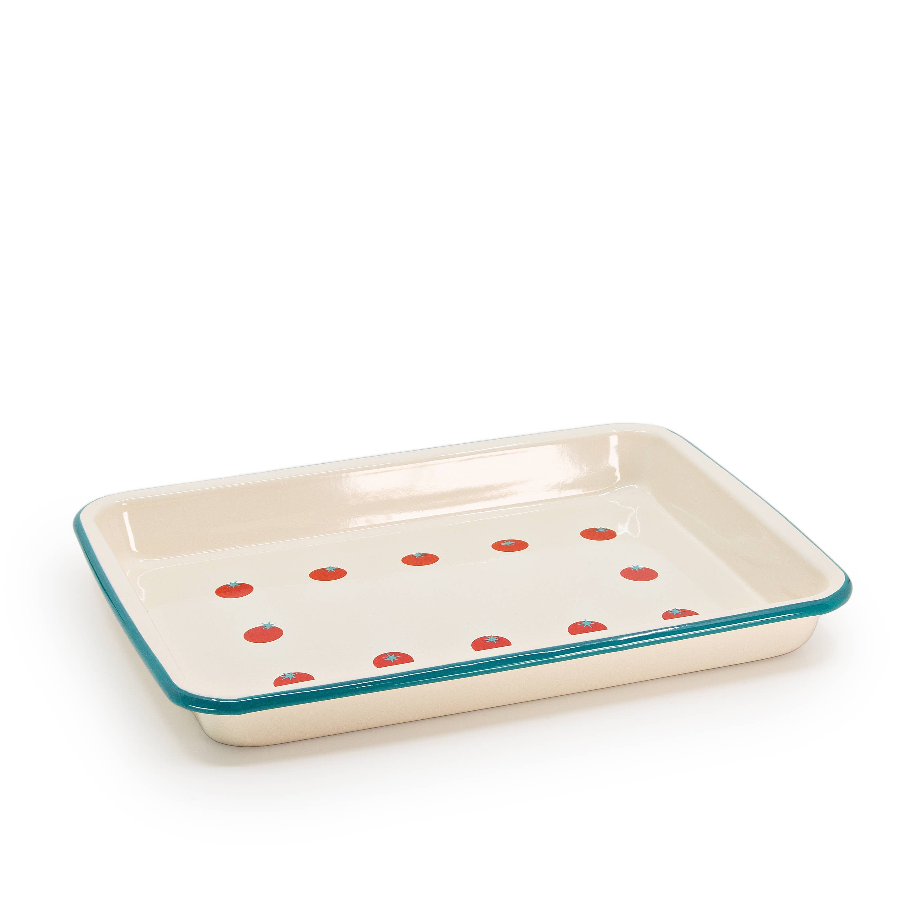 Dan Pelosi x CCH Tomato Enamelware Small Rectangle Tray