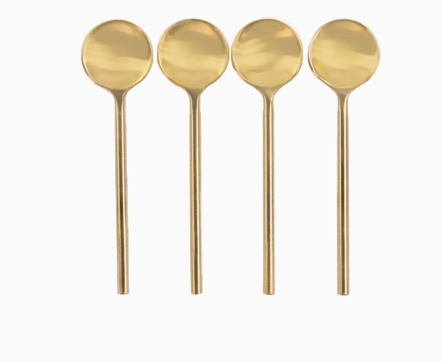 Thin Gold Mini Spoons, Set of 4