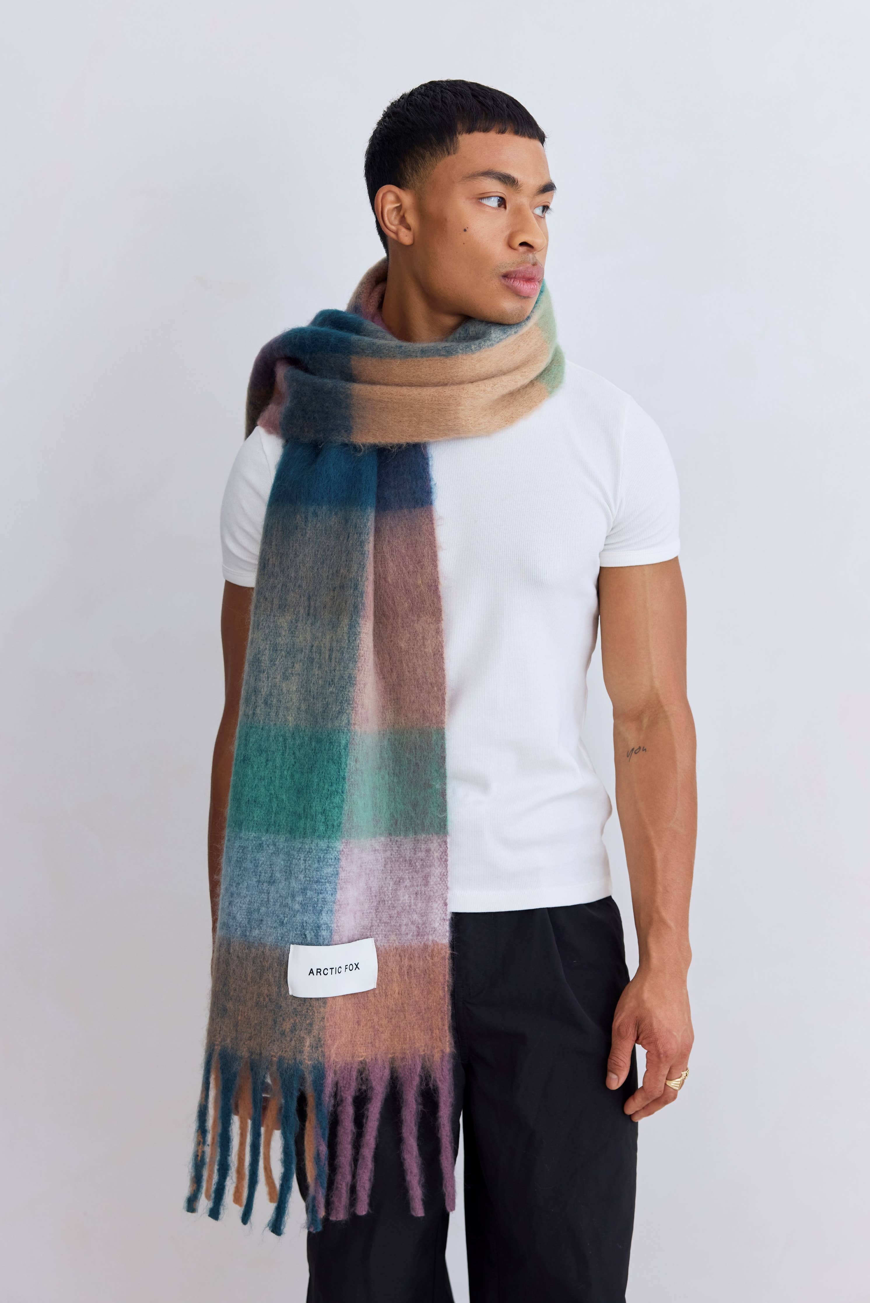 The Reykjavik Scarf - 100% Recycled - Lilac Check - FW25