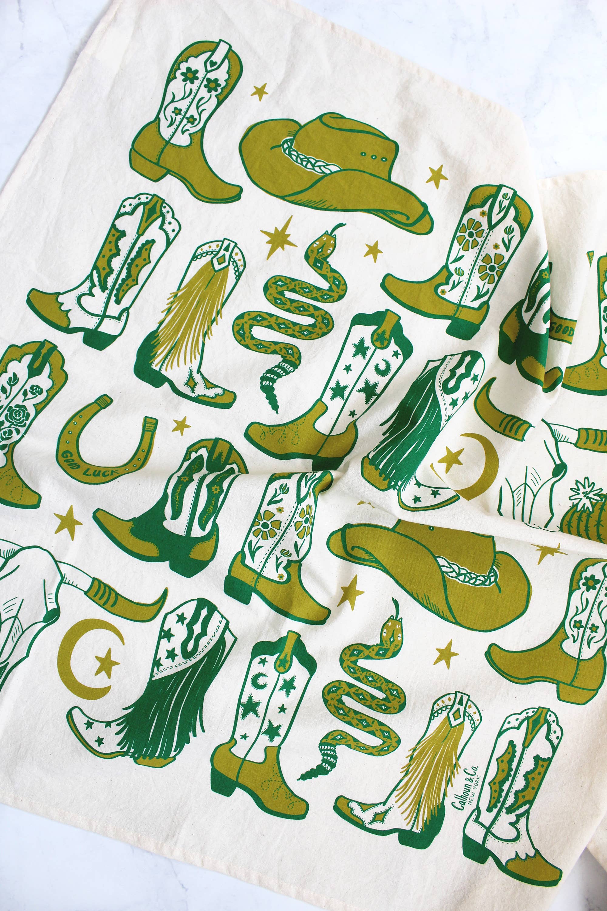Howdy Cowgirl! Boots Tea Towel