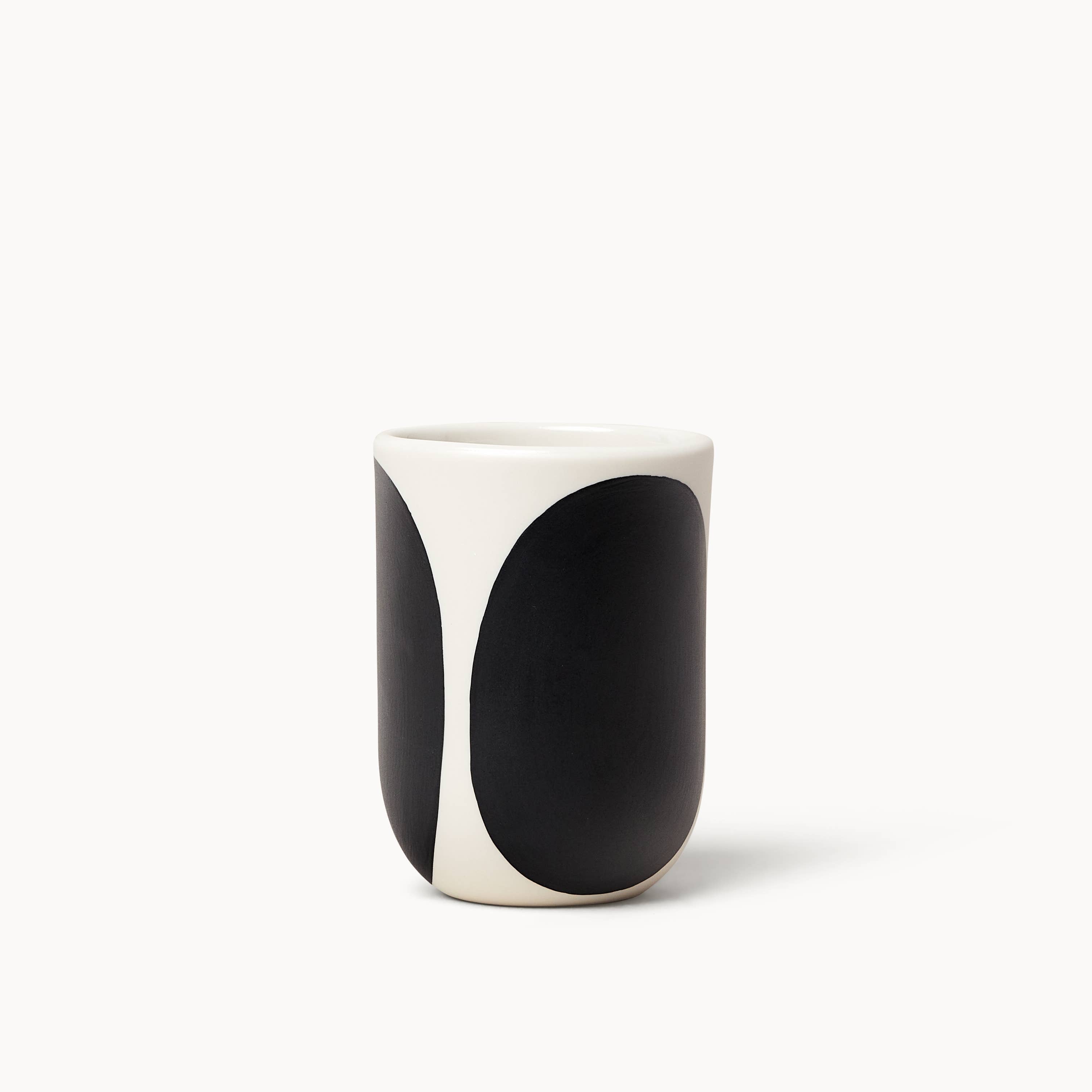 Black Oval Coffee Cup