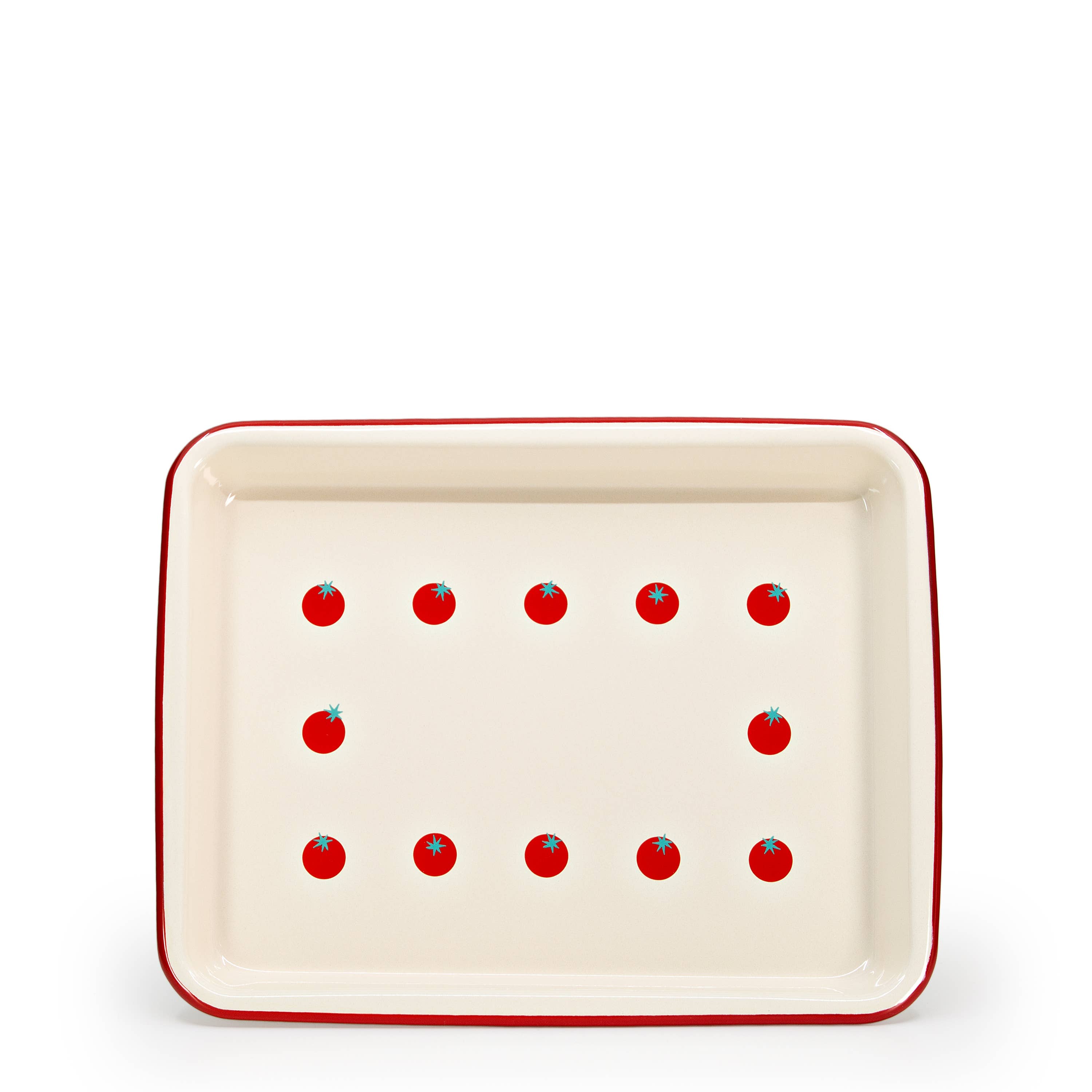 Dan Pelosi x CCH Tomato Enamelware Small Rectangle Tray
