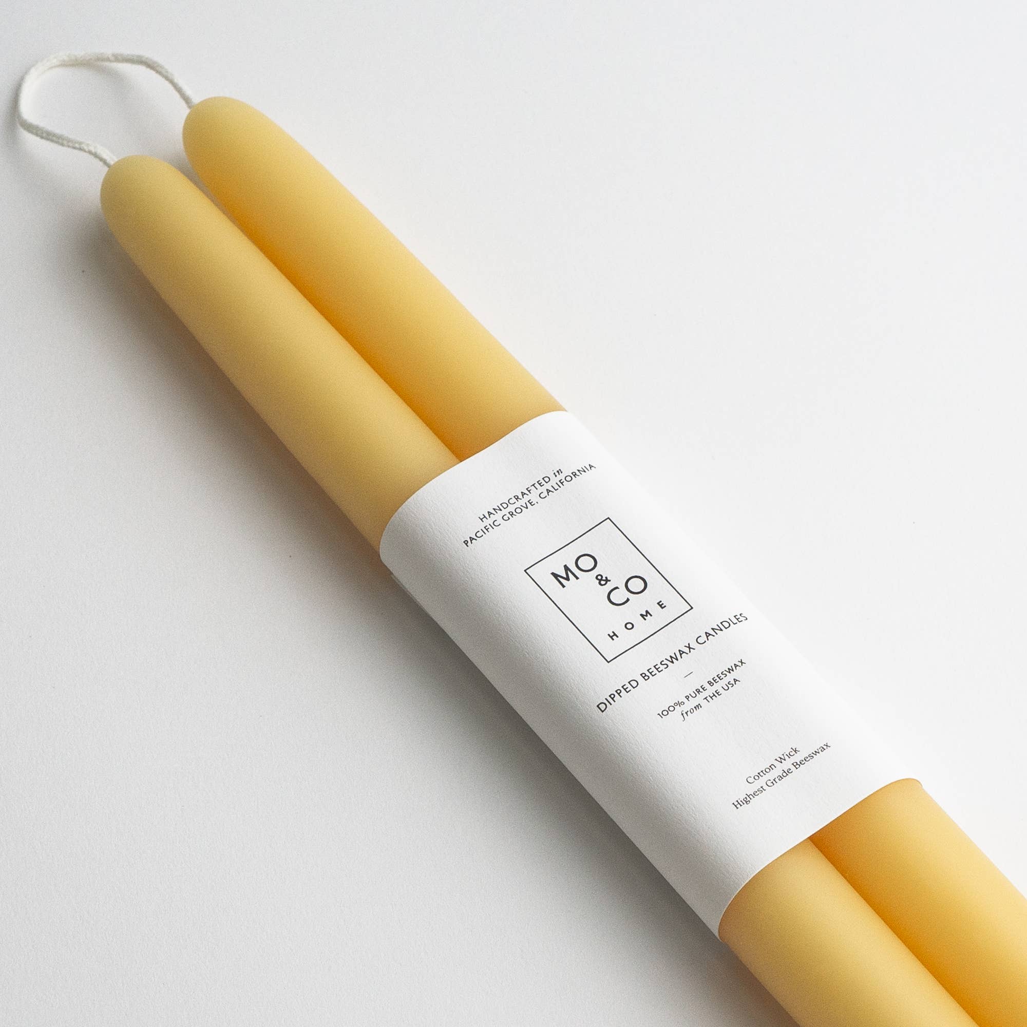 Beeswax Dipped Candles | Natural Gold