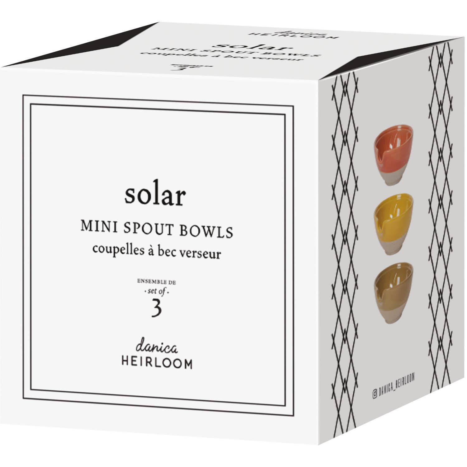 Solar Mini Spout Bowl Set of 3