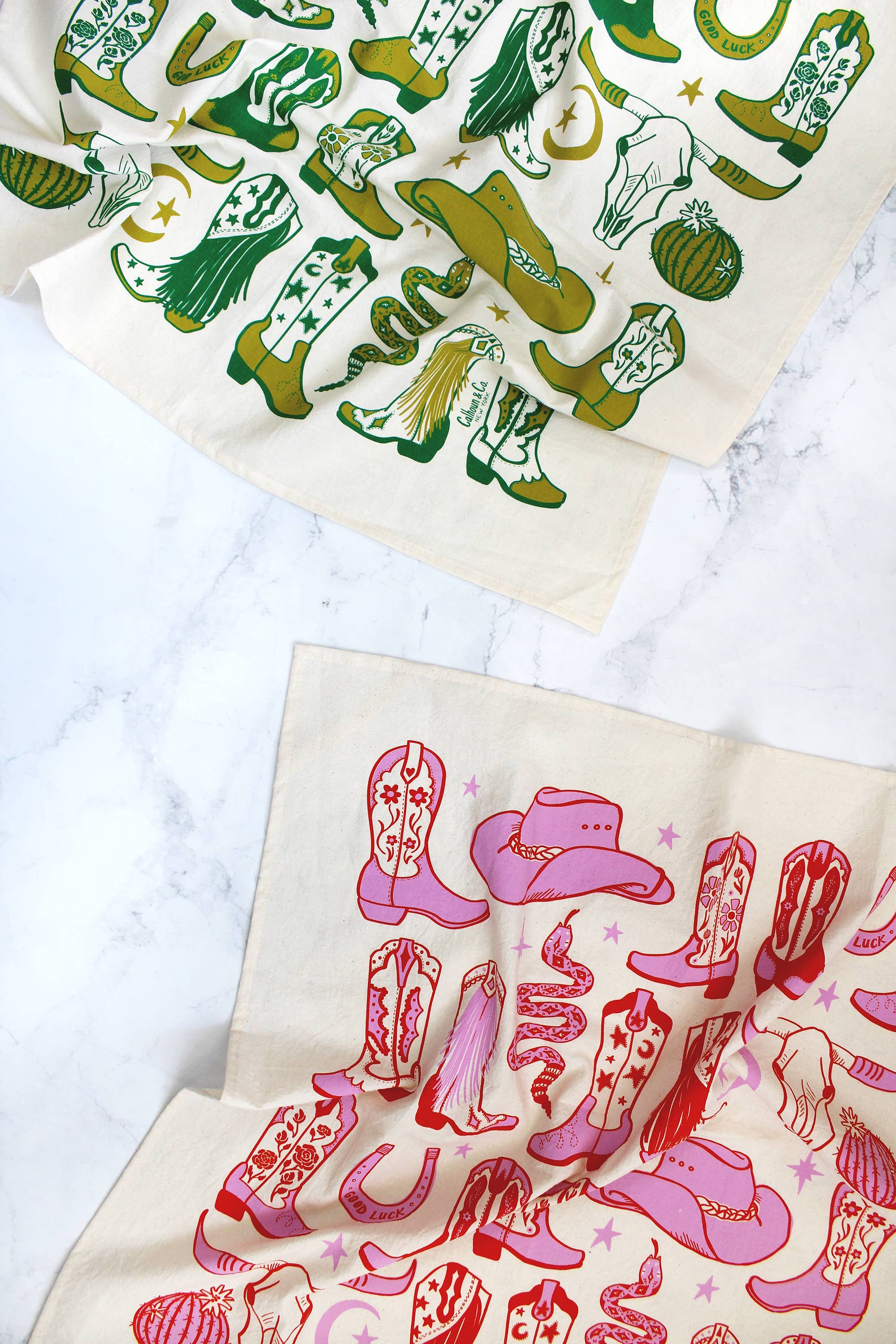 Howdy Cowgirl! Boots Tea Towel