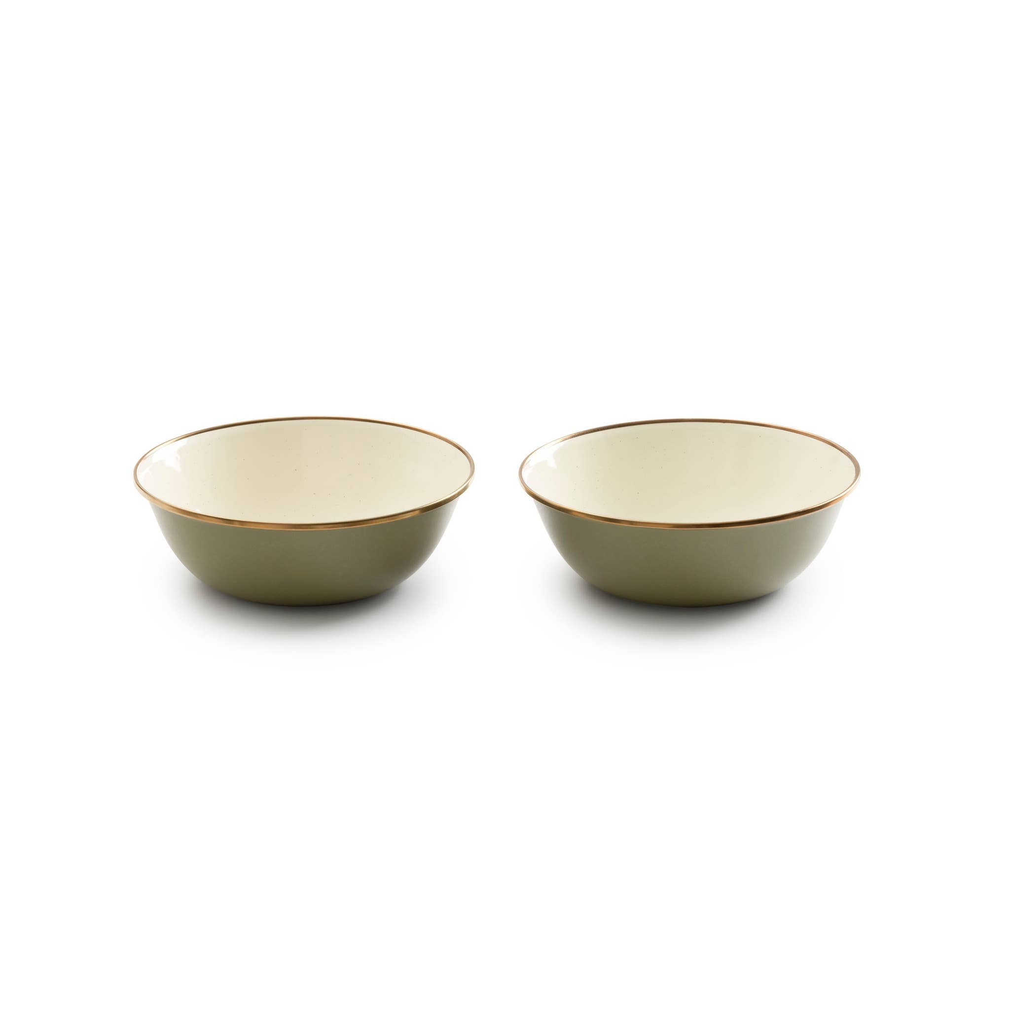 Enamel 2-Tone Bowl Set