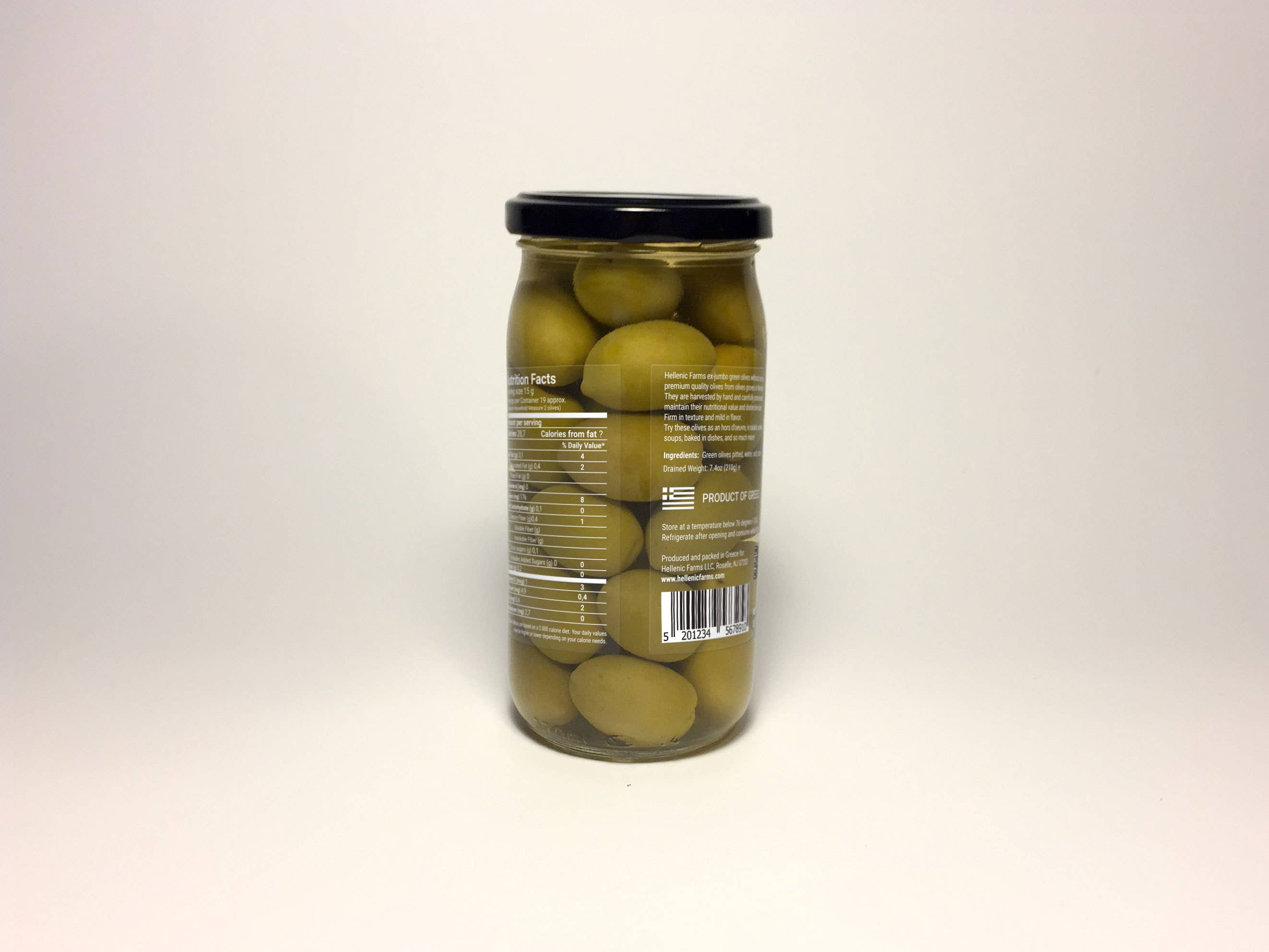 Hellenic Farms Greek Green Whole Olives