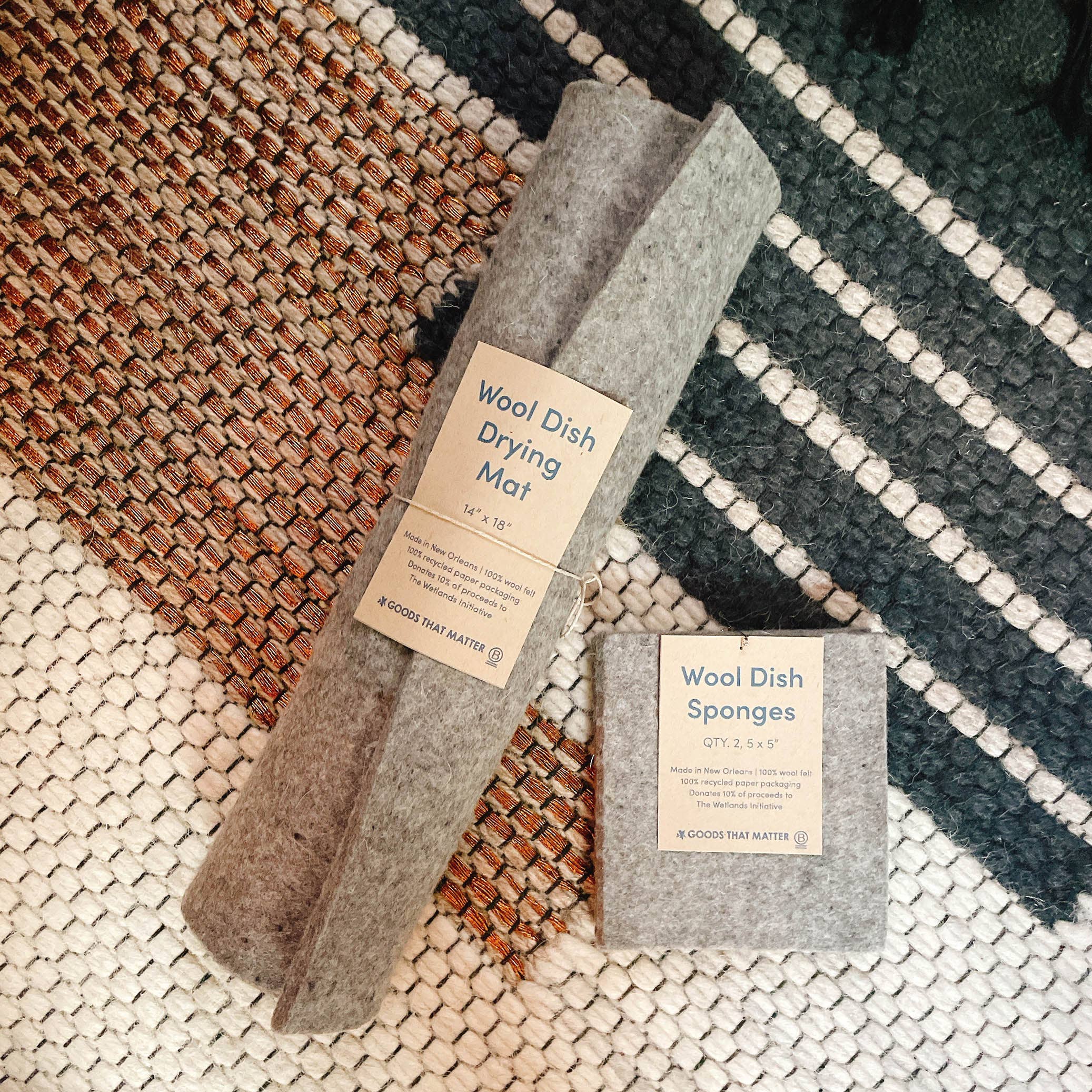 Wool Eco Dish Drying Mat