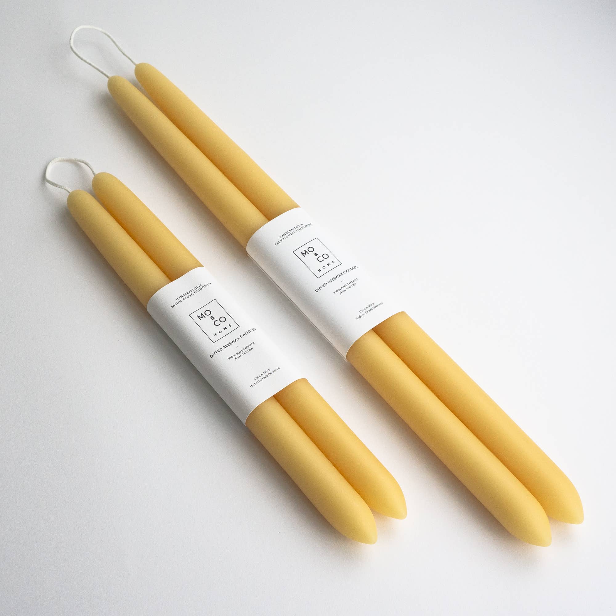 Beeswax Dipped Candles | Natural Gold