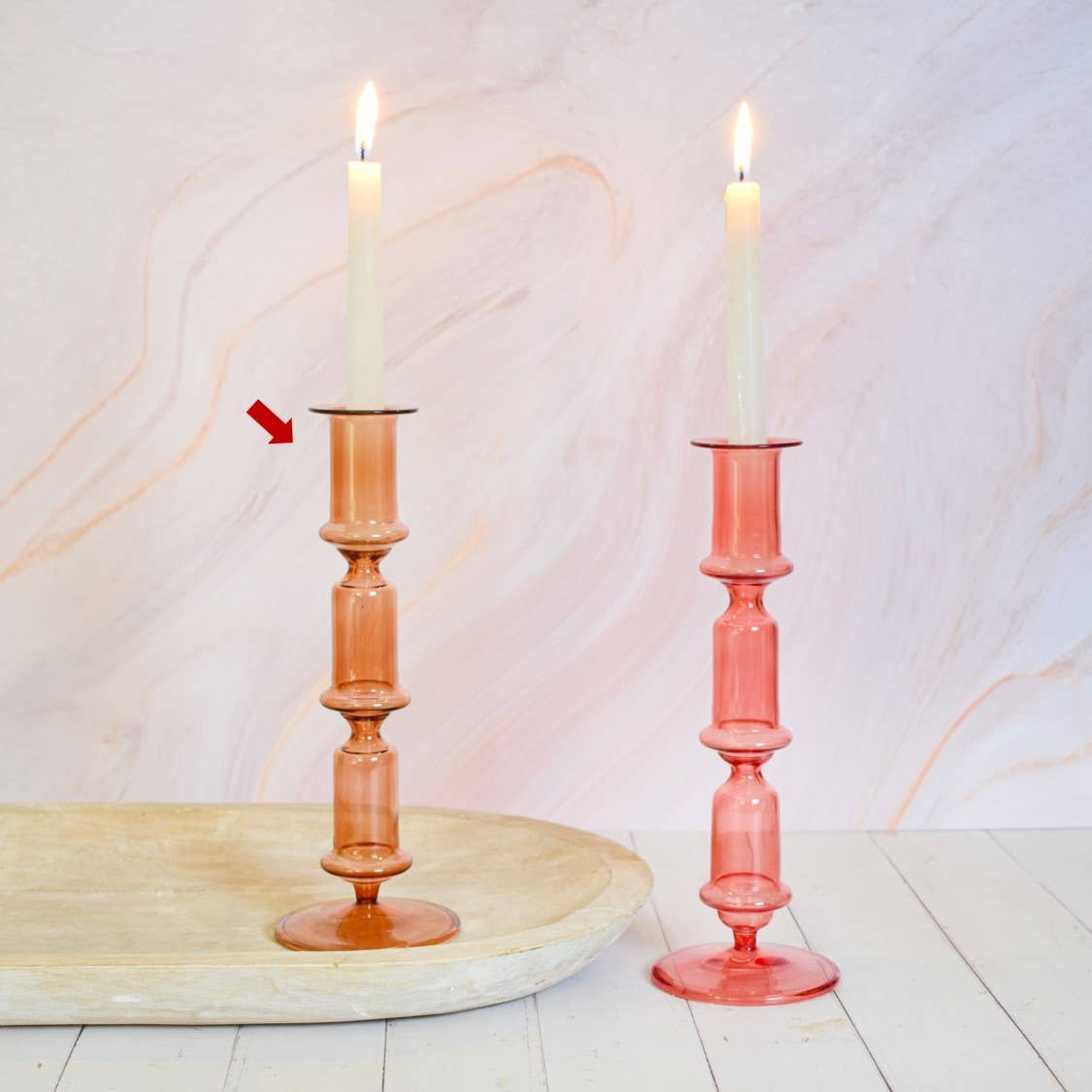 Vera candleholder amber