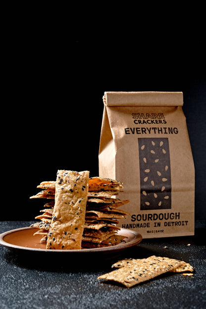 Everything Sourdough Crackers