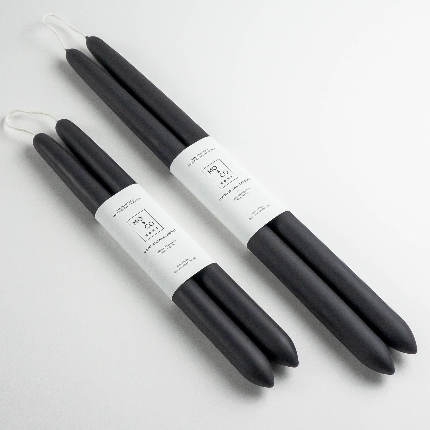 Beeswax Dipped Candles | Charcoal