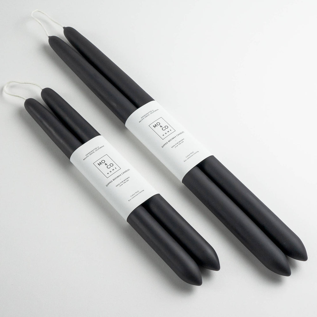 Beeswax Dipped Candles | Charcoal