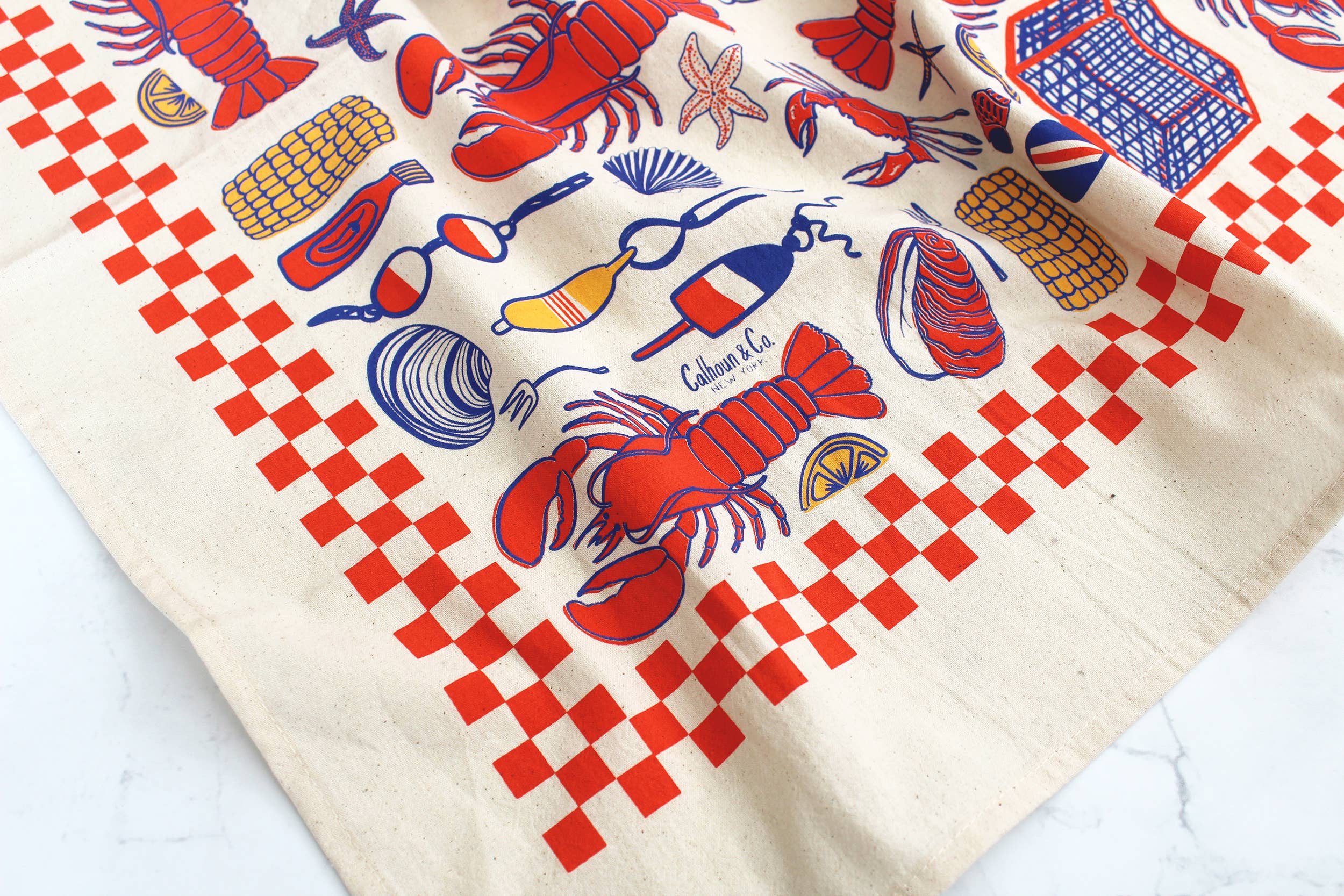 Lobster Shack Screen Printed Tea Towel