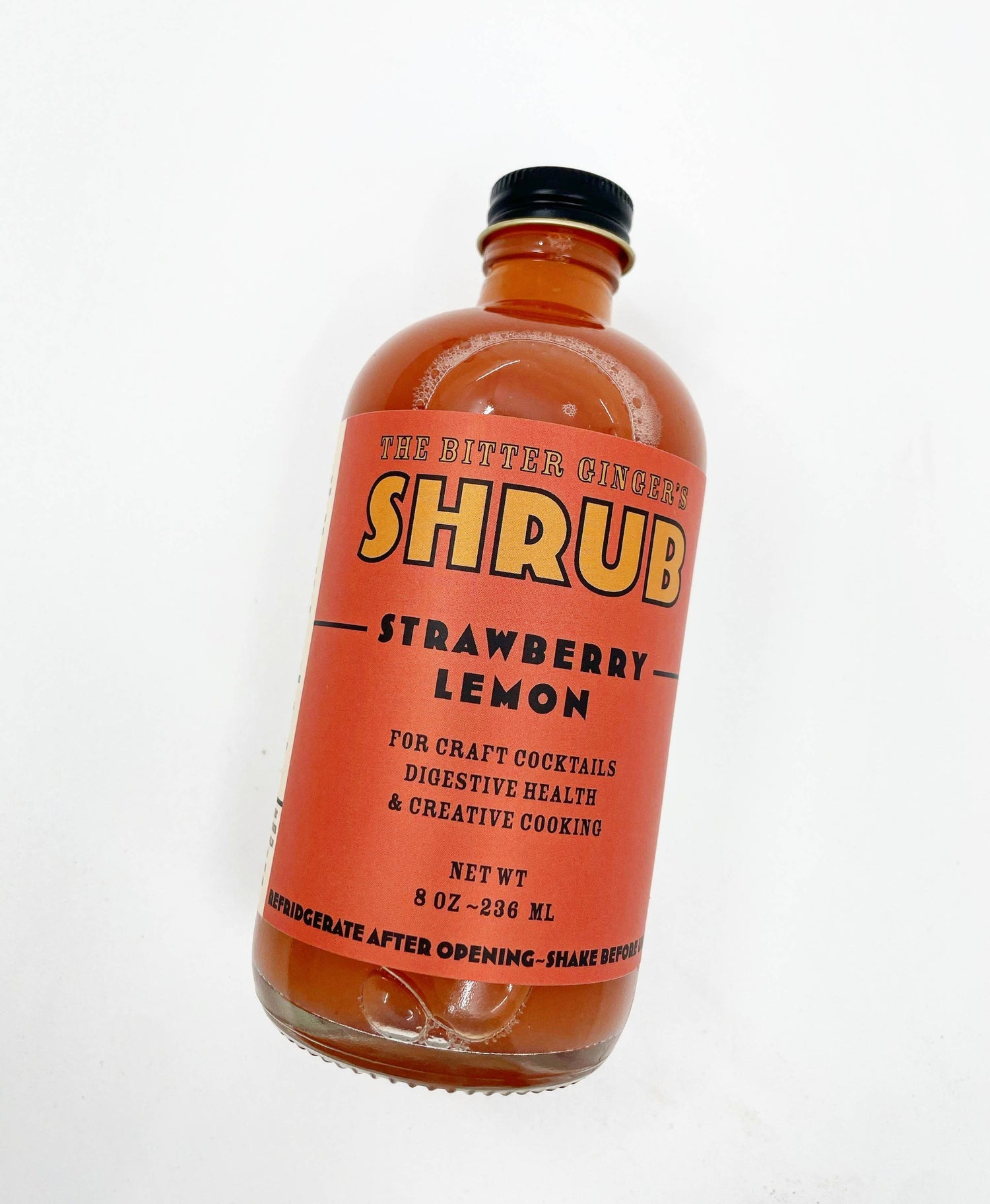 Bitter Ginger Shrub- Strawberry Lemon