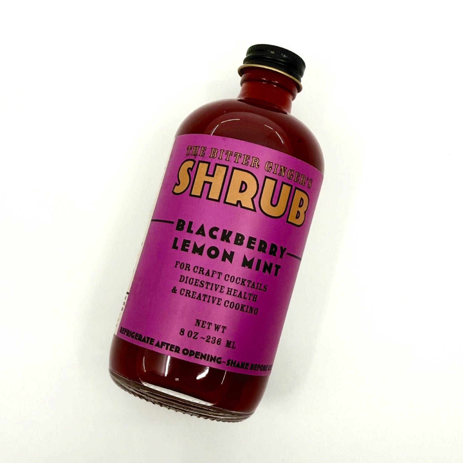Bitter Ginger Shrub- Blackberry Lemon Mint