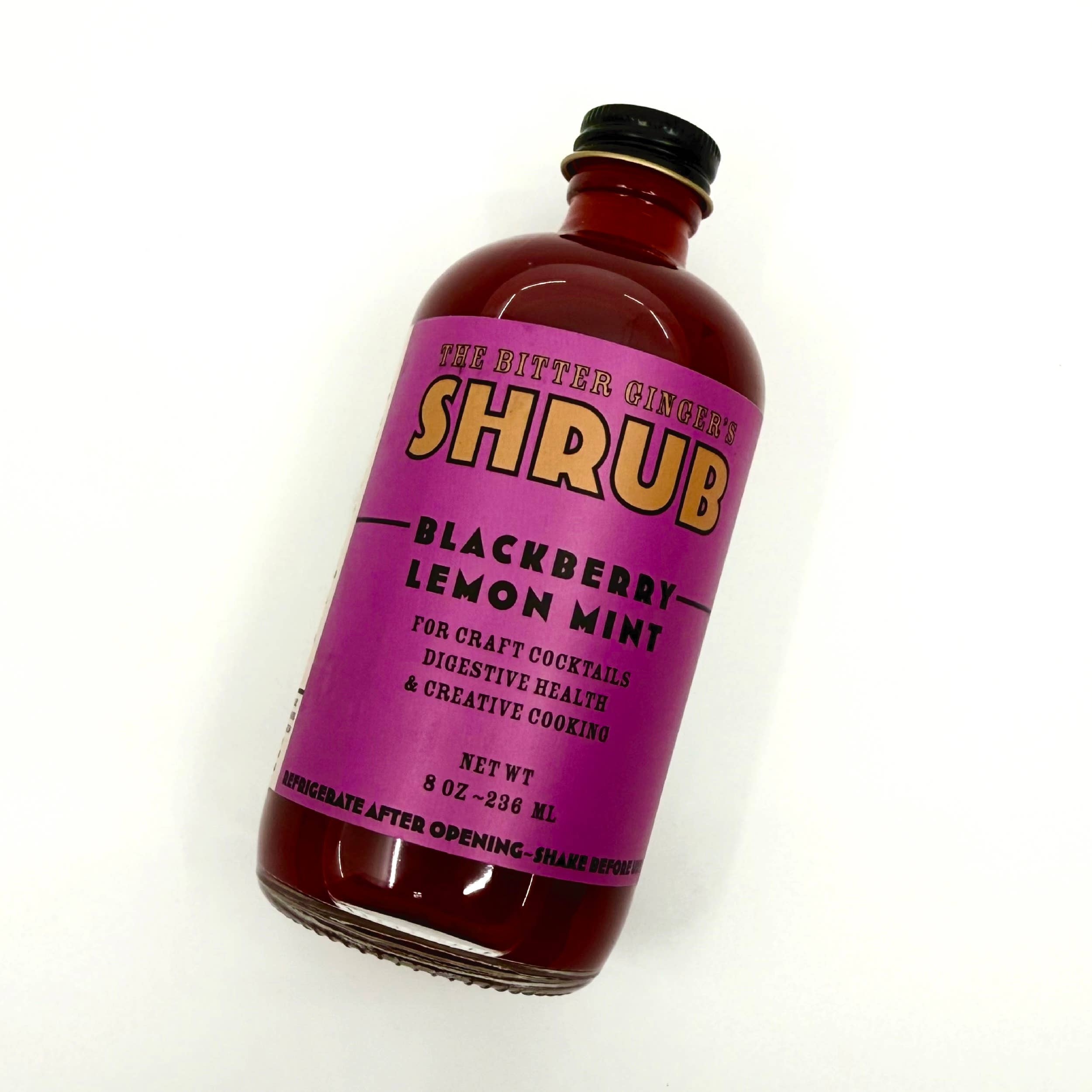 Bitter Ginger Shrub- Blackberry Lemon Mint