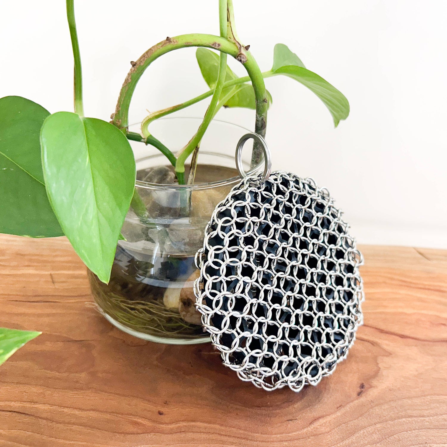 Round Metal Scrubber | Cast Iron &amp; Grill Cleaner