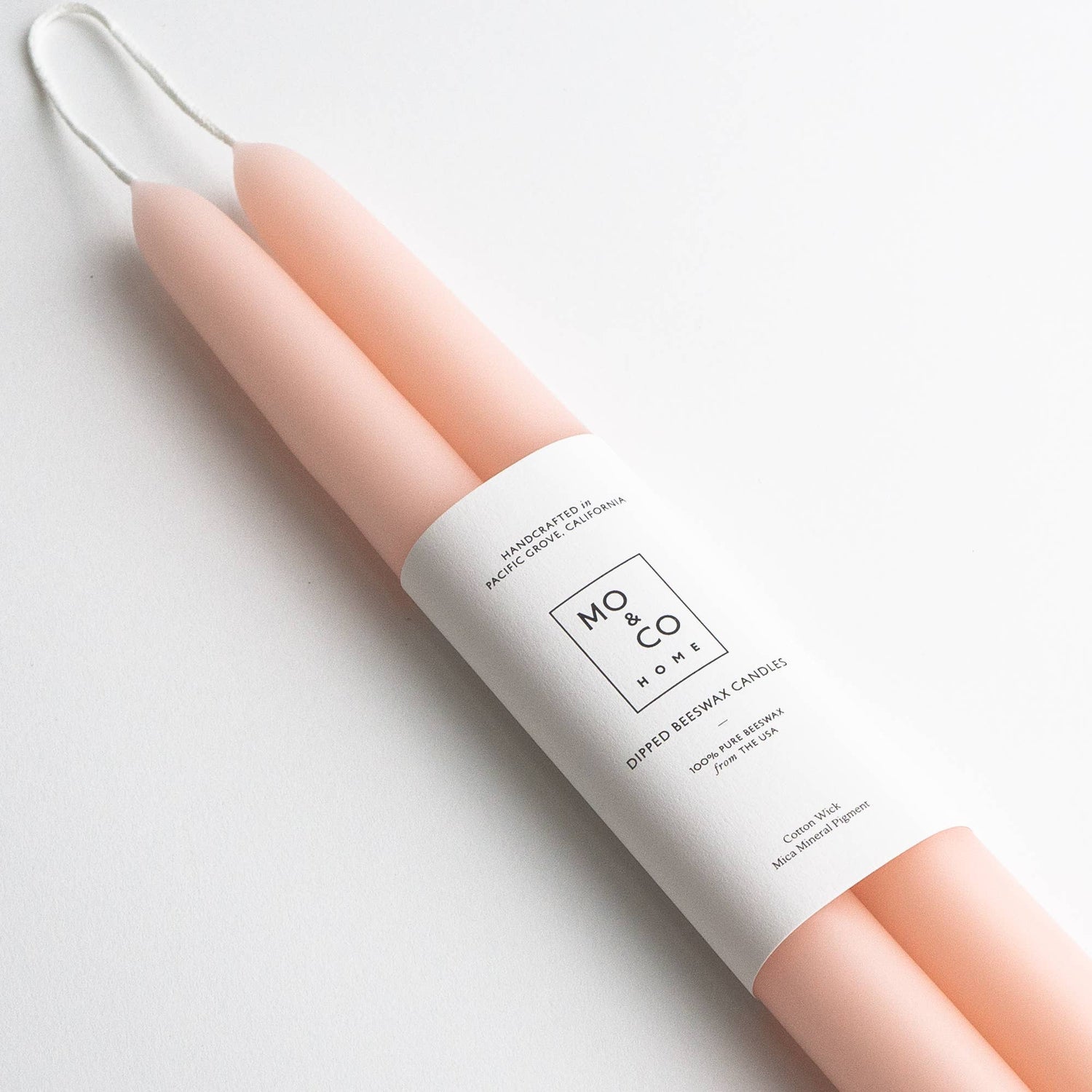 Beeswax Dipped Candles | Pink Rose