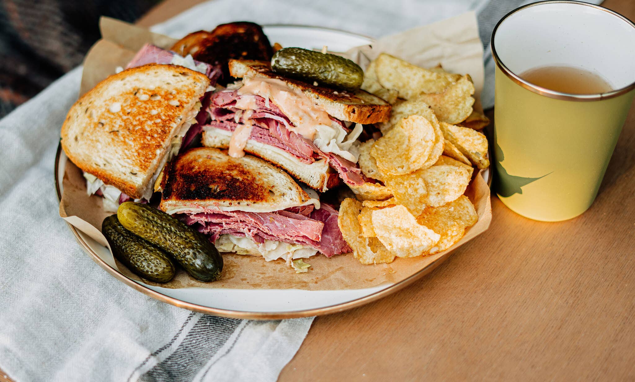 Enamel 2-Tone Tall Cup Set