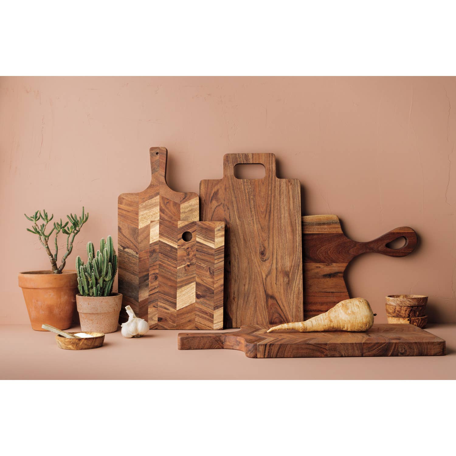 Acacia Chevron Serving Board 15.5 inch