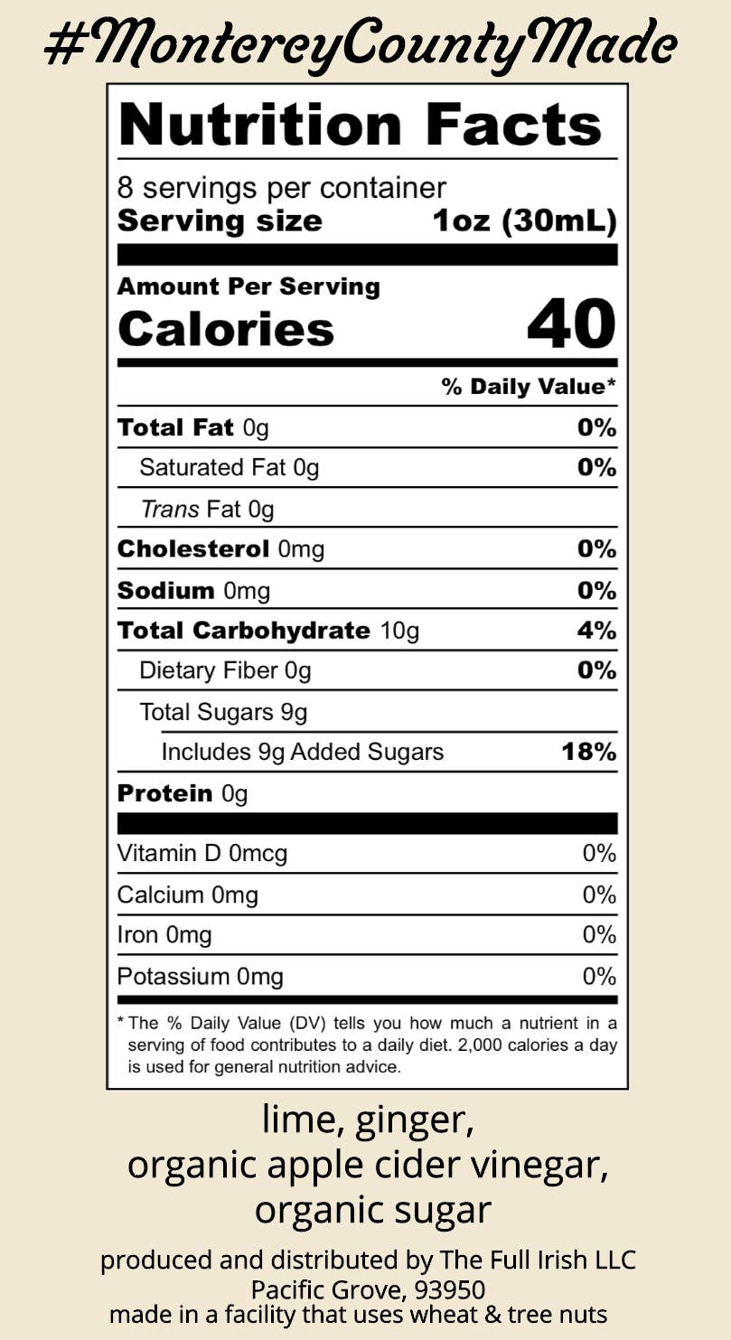 Bitter Ginger Shrub- Ginger Lime