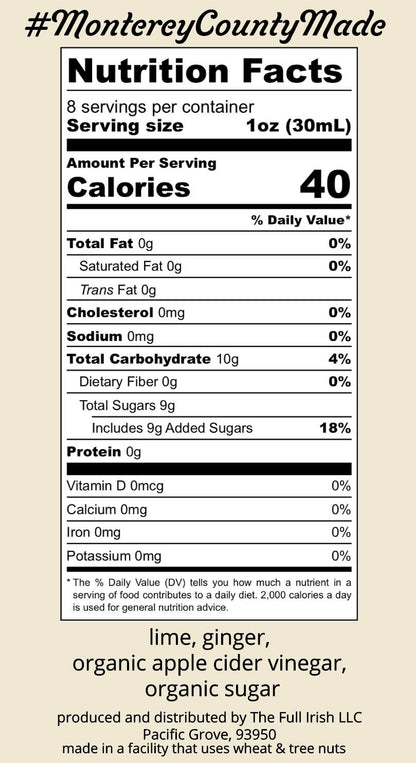 Bitter Ginger Shrub- Ginger Lime