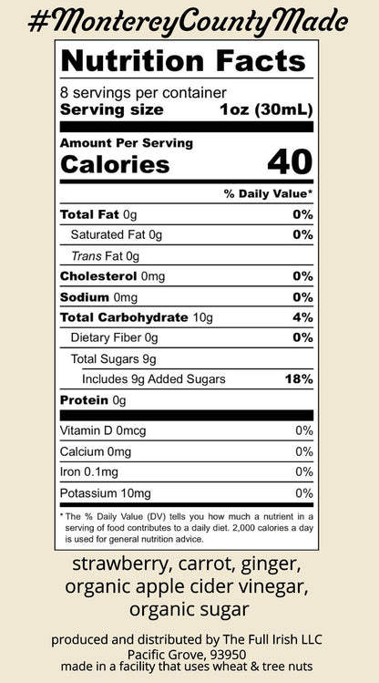 Bitter Ginger Shrub- Strawberry Carrot Ginger