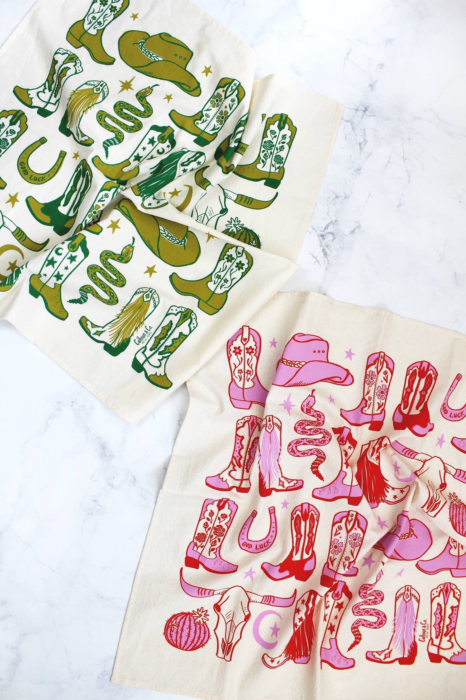 Howdy Cowgirl! Boots Tea Towel