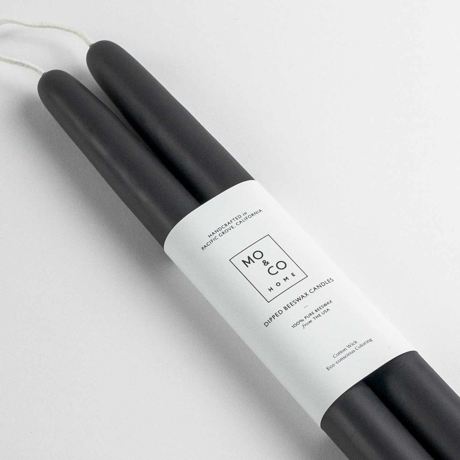 Beeswax Dipped Candles | Charcoal