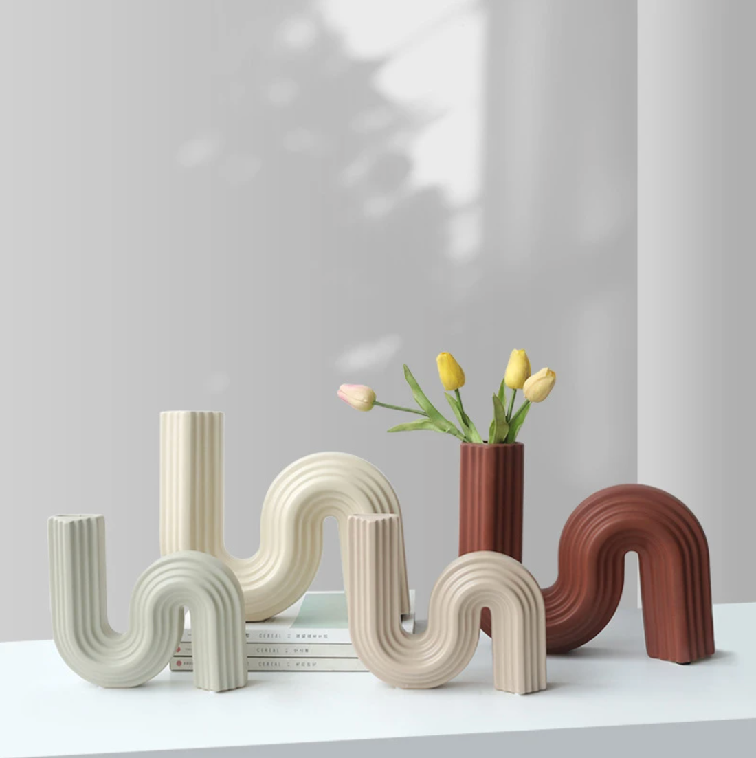 Geometric S Shape Flower Vase