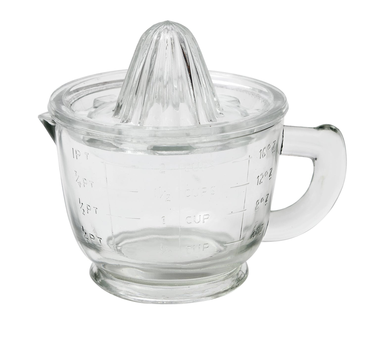 Bistro Glass Citrus Hand Press Juicer