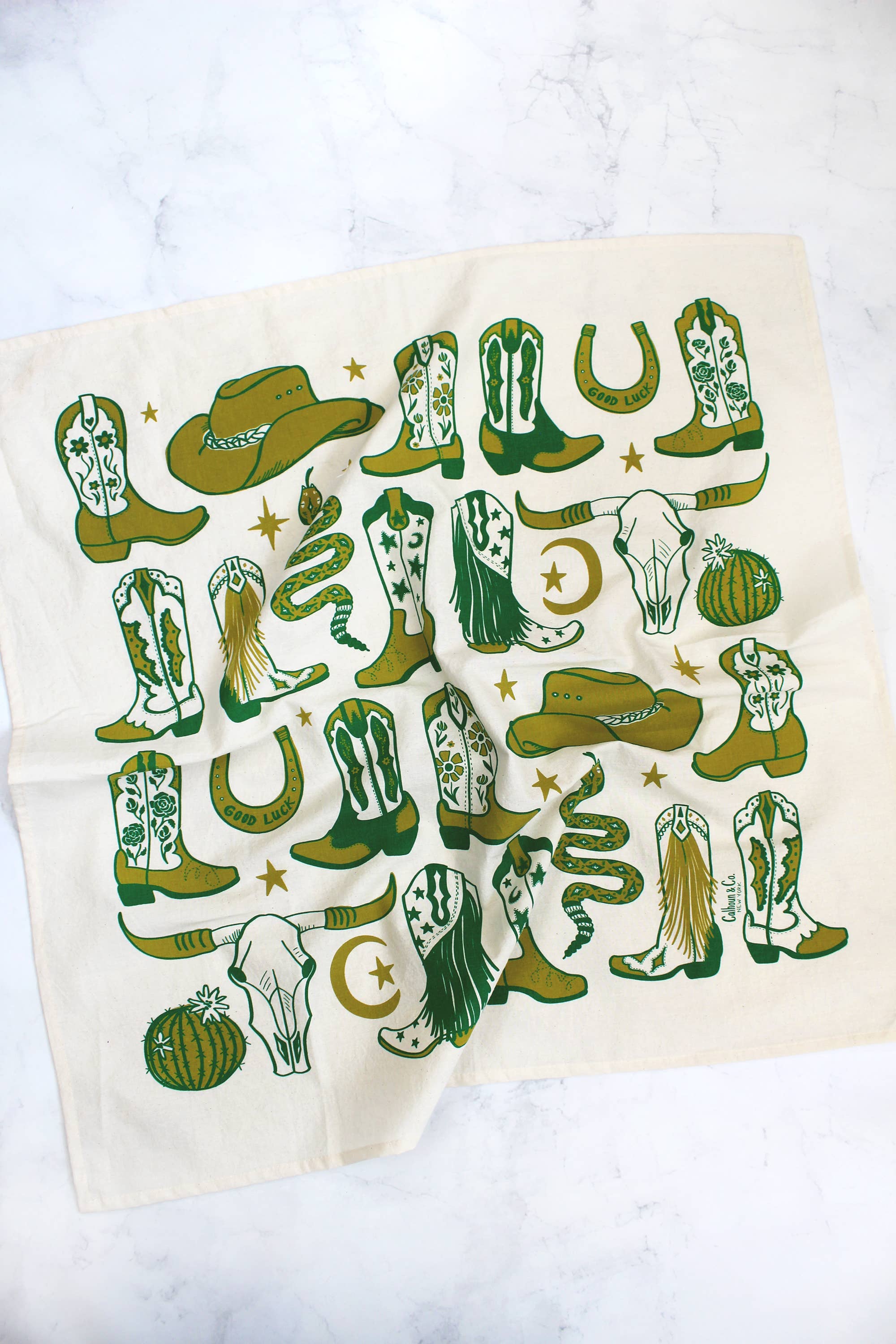 Howdy Cowgirl! Boots Tea Towel