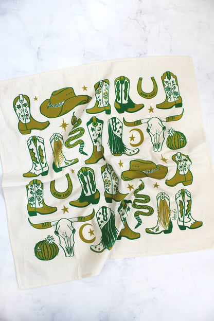 Howdy Cowgirl! Boots Tea Towel