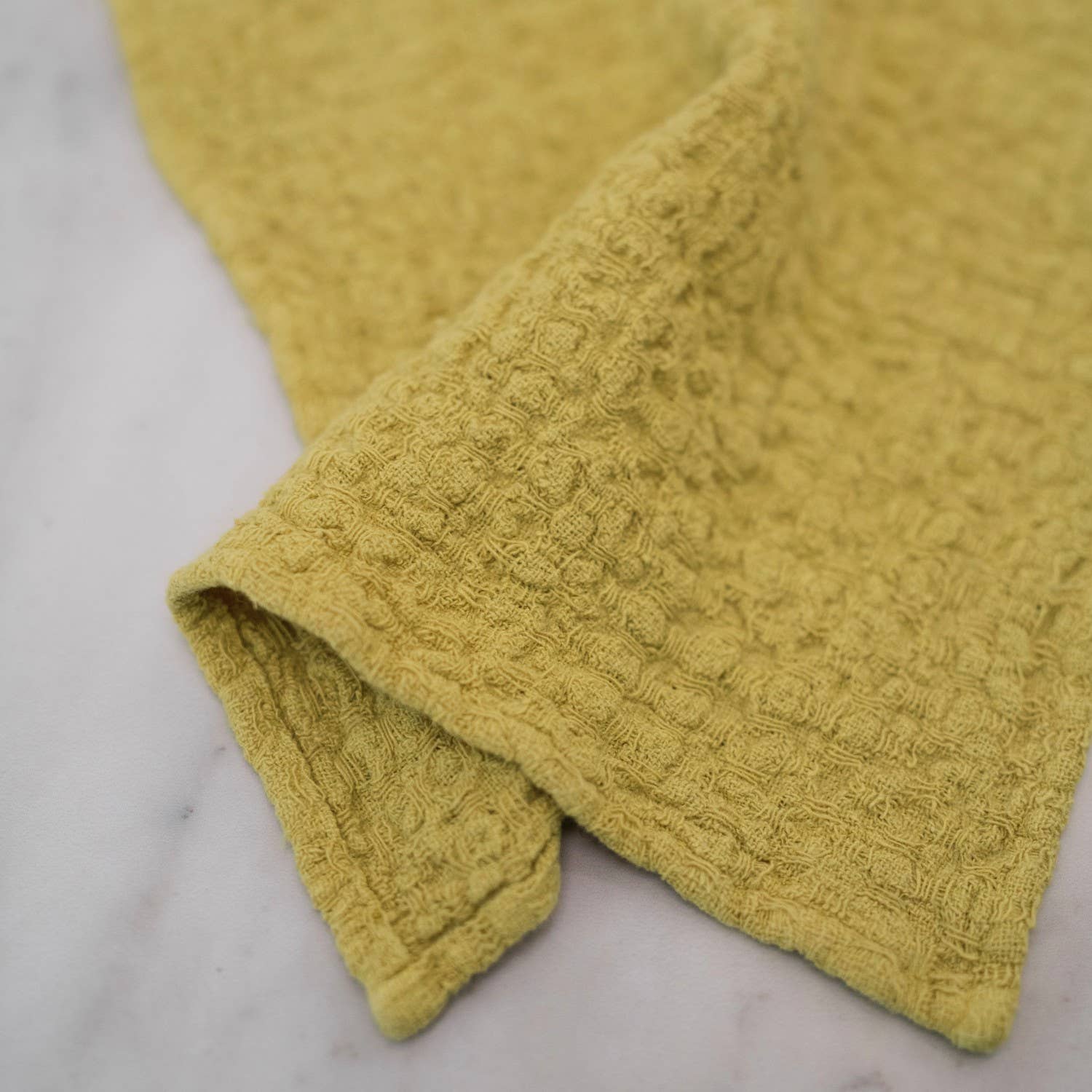 Lemon Curry Linen Dishcloth Set of 2