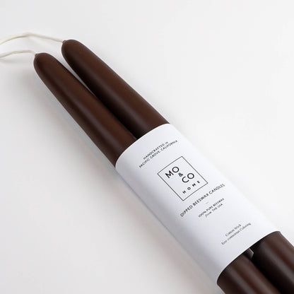 Beeswax Dipped Taper Candles | Chestnut |