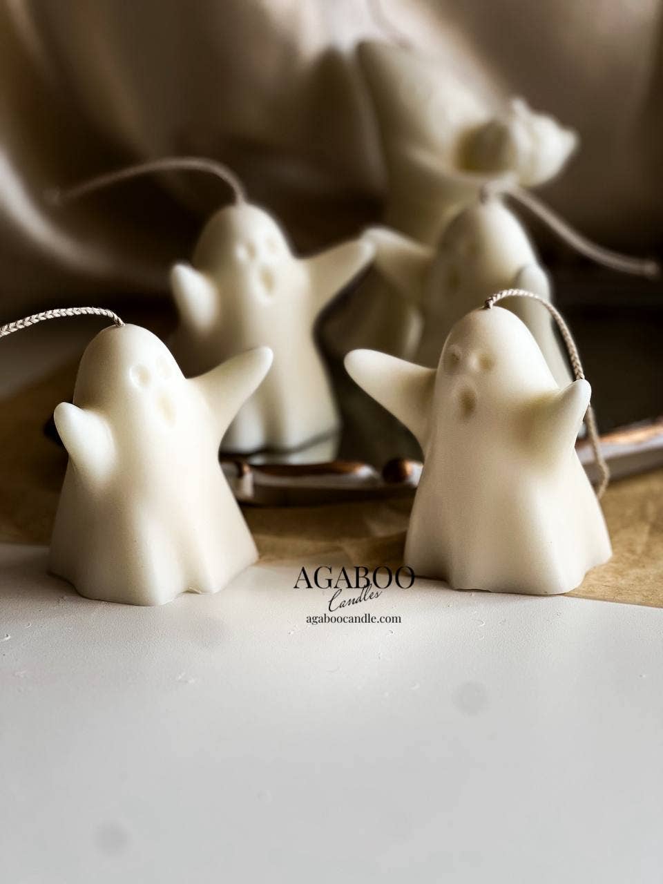 Halloween Cute Ghosts  Candle 3x3in