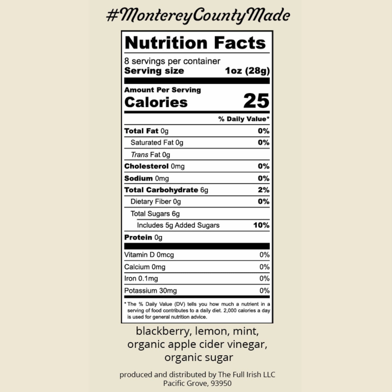 Bitter Ginger Shrub- Blackberry Lemon Mint