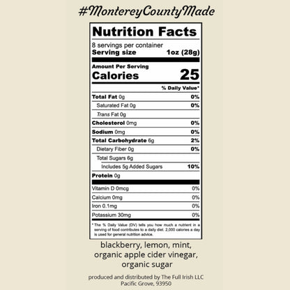 Bitter Ginger Shrub- Blackberry Lemon Mint