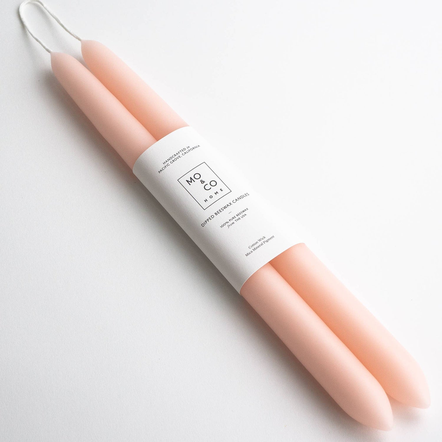 Beeswax Dipped Candles | Pink Rose