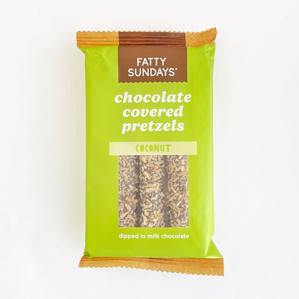 Coconut Chocolate Covered Pretzels (3-pack)