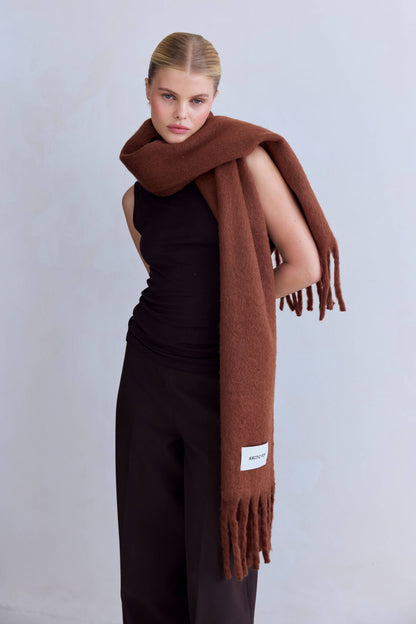 The Stockholm Scarf - 100% Recycled - Sepia - FW25